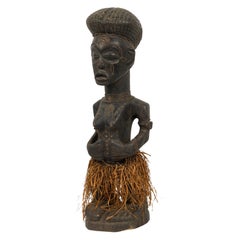 African Nigeria 20th Century Hand Crafted Yoruba Fertility Figure