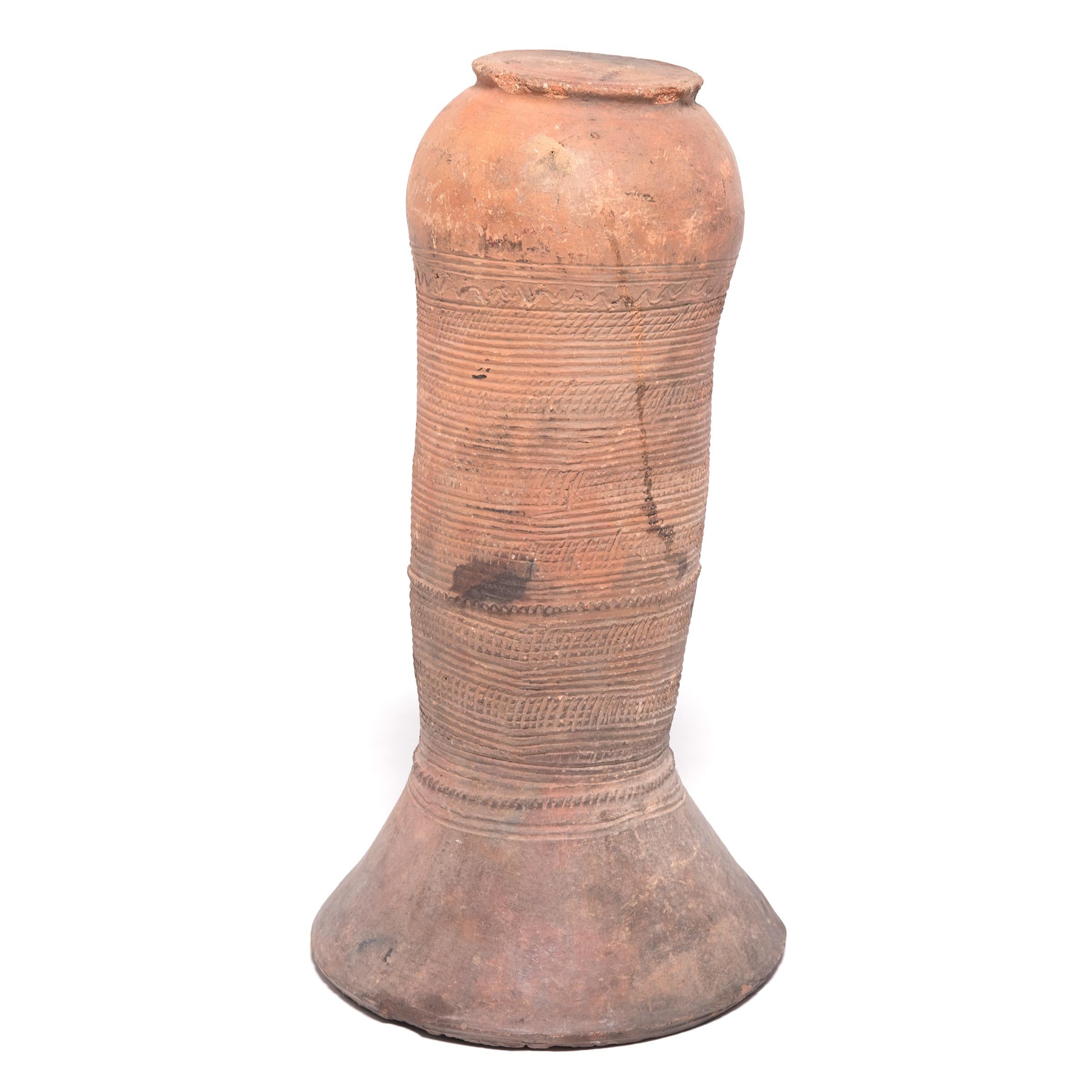 Tribal African Nupe Terracotta Vessel Support, c. 1900 For Sale