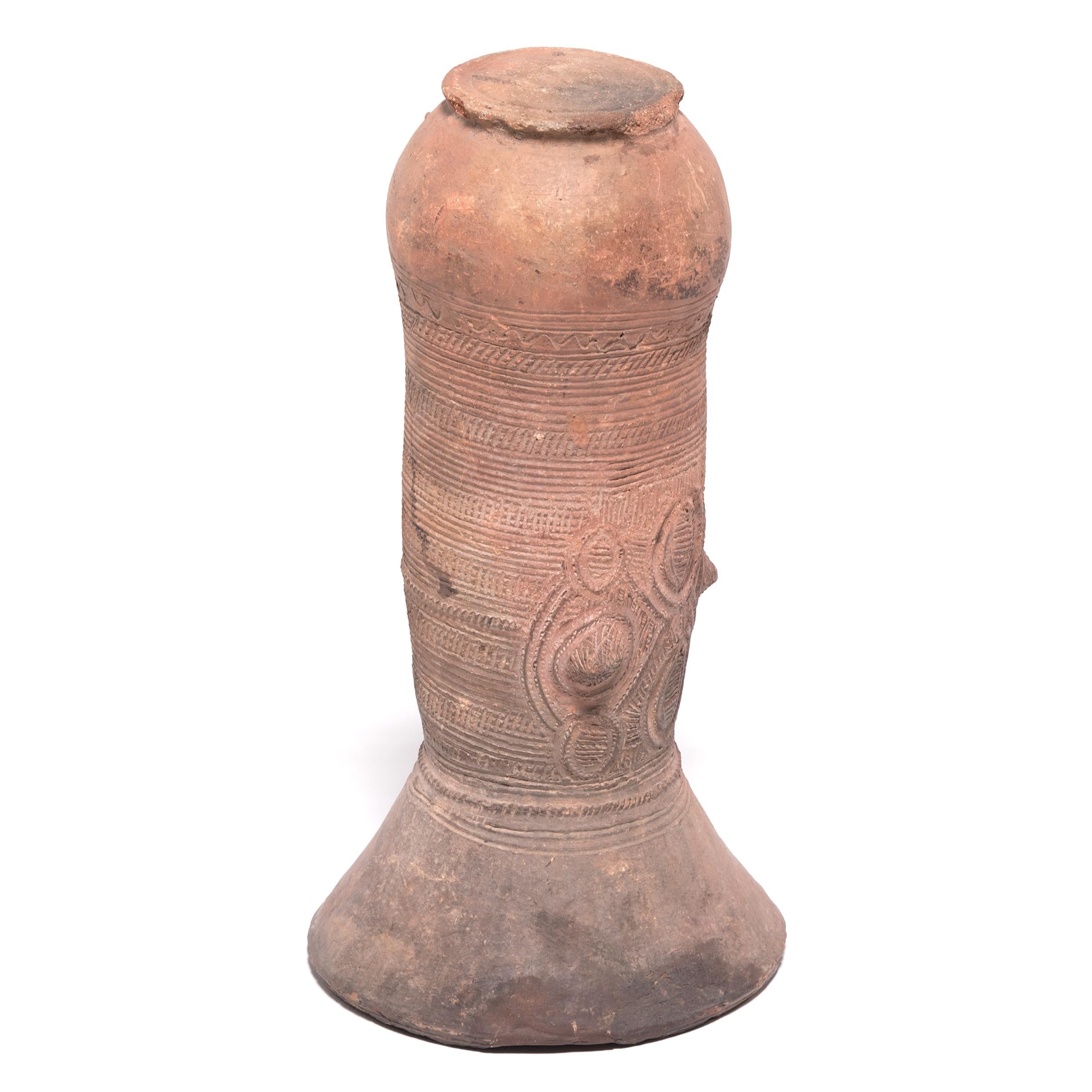 Nigerian African Nupe Terracotta Vessel Support, c. 1900 For Sale