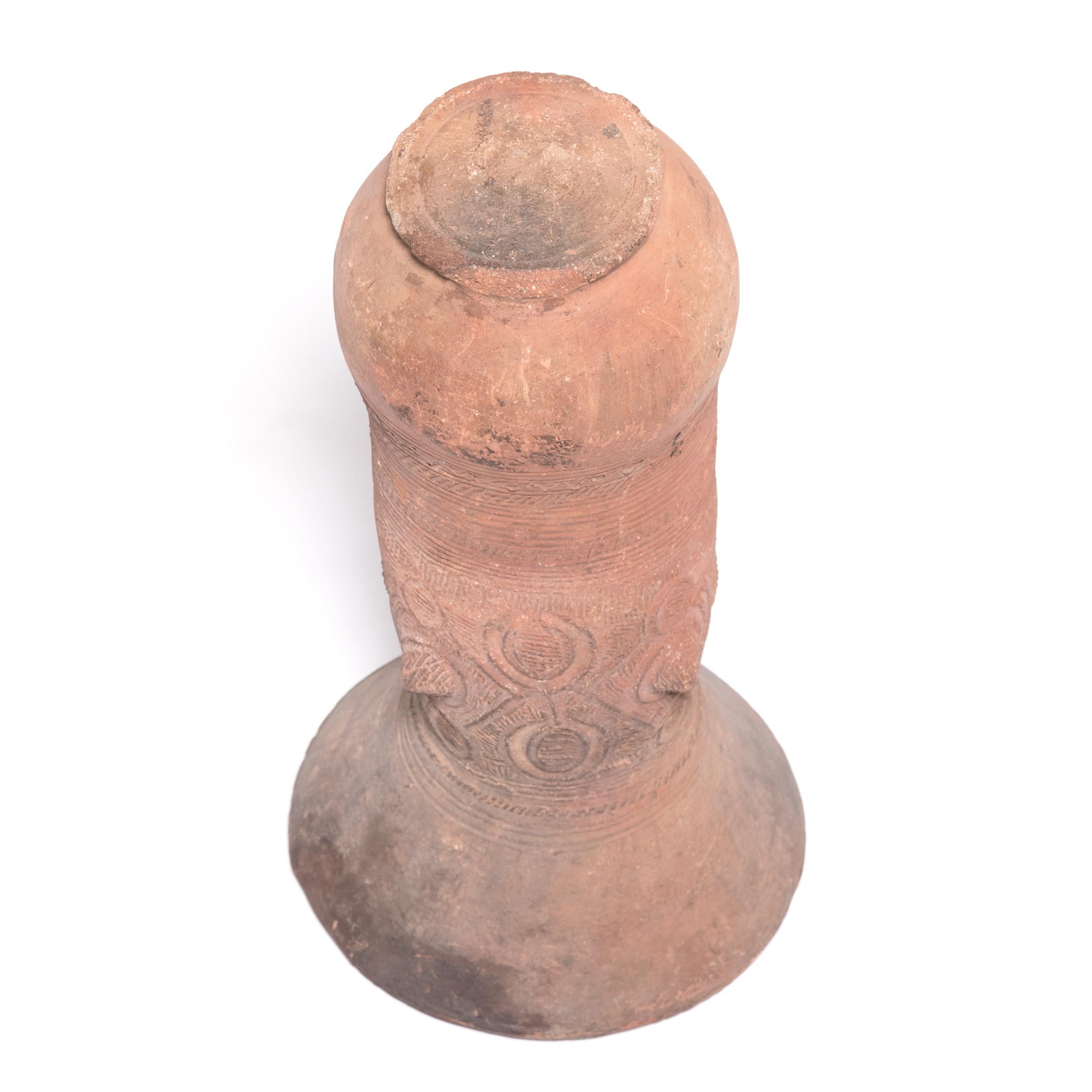 Unglazed African Nupe Terracotta Vessel Support, c. 1900 For Sale