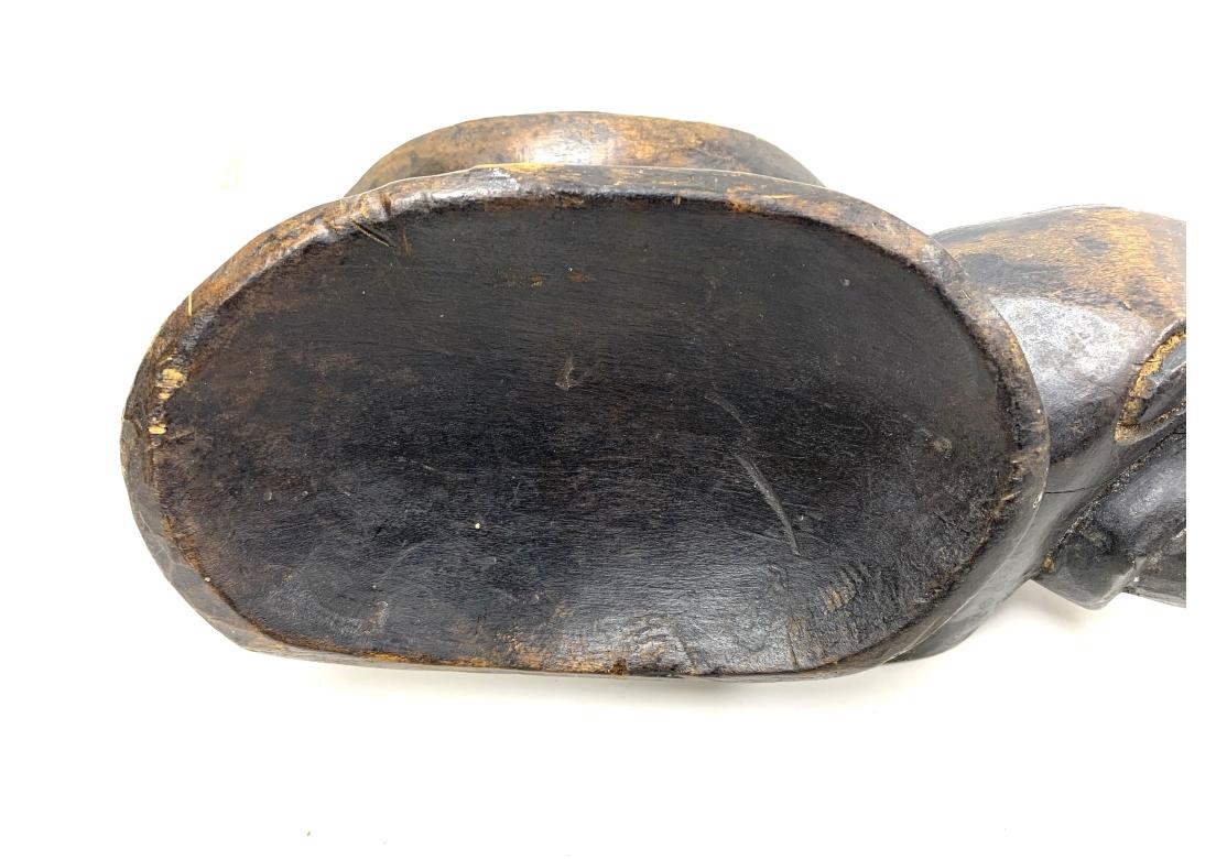 Tête d'éléphant sculptée de la tribu africaine Oku, région de Camaroon en vente 3