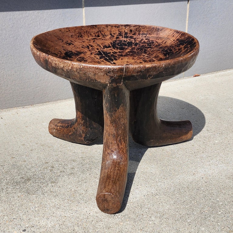 African 'Oromo' Stool, Early 20th Century In Good Condition For Sale In Kilmarnock, VA