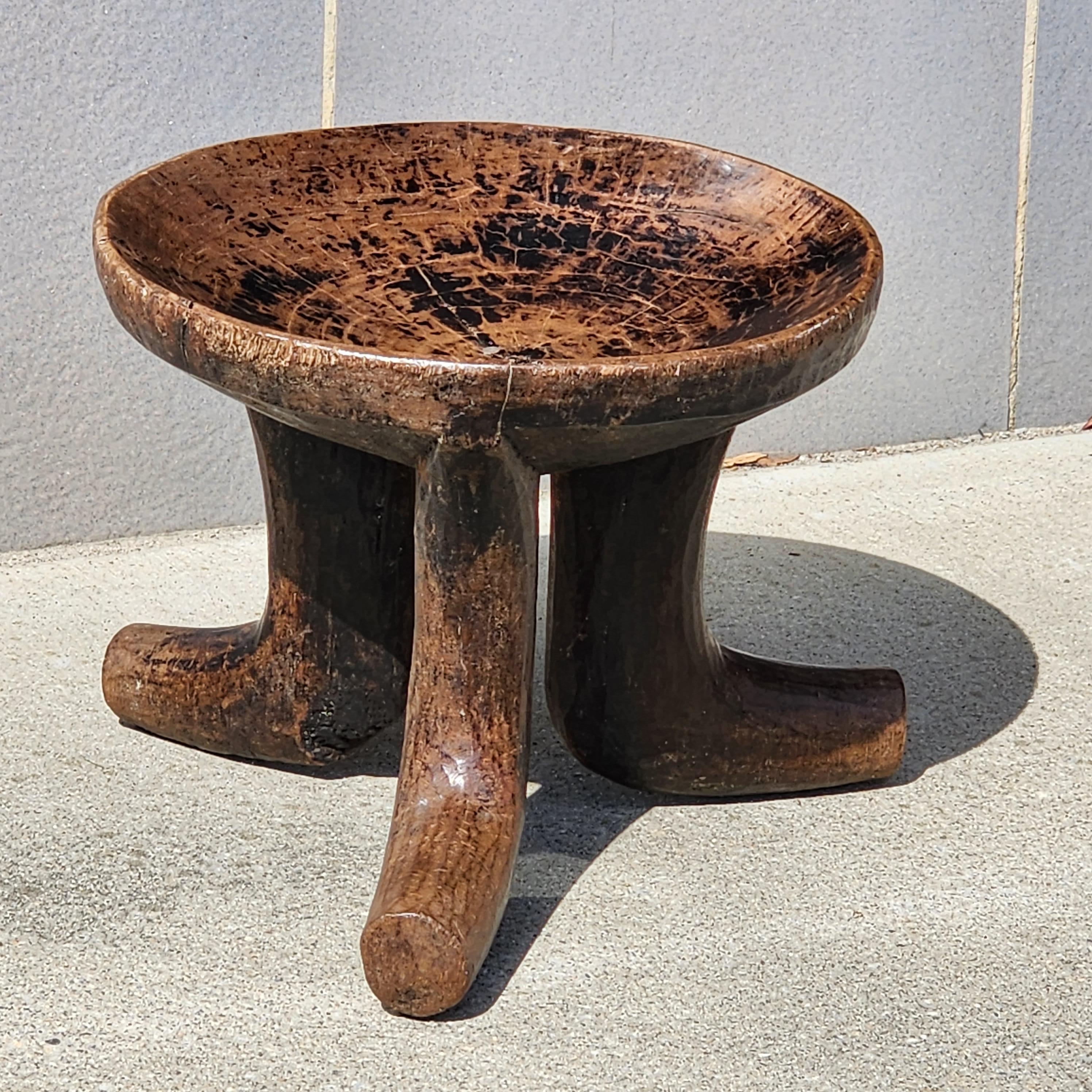 Hand-Carved African 'Oromo' Stool, Early 20th Century For Sale