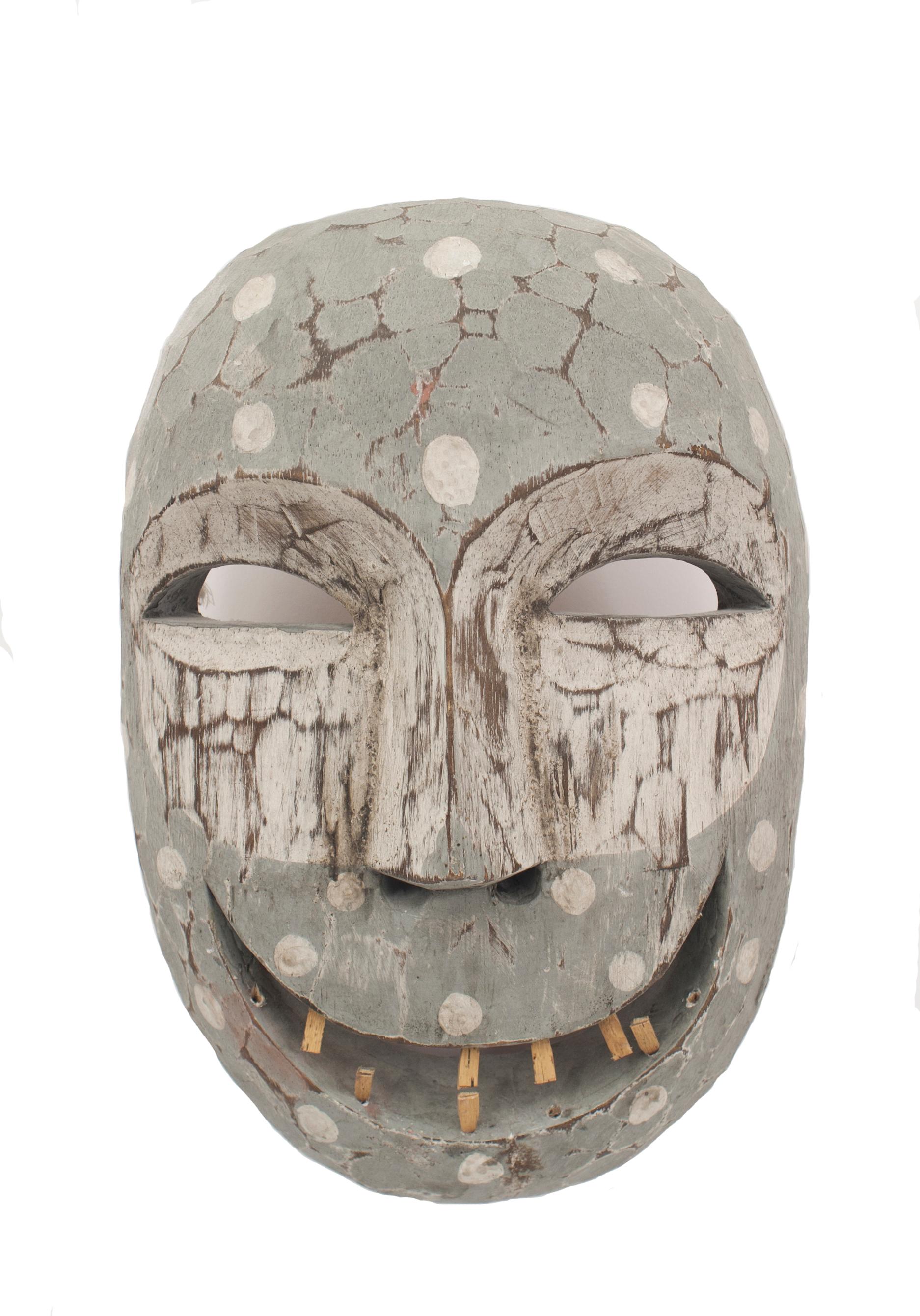 Hand-Carved African Painted Wooden Masks For Sale