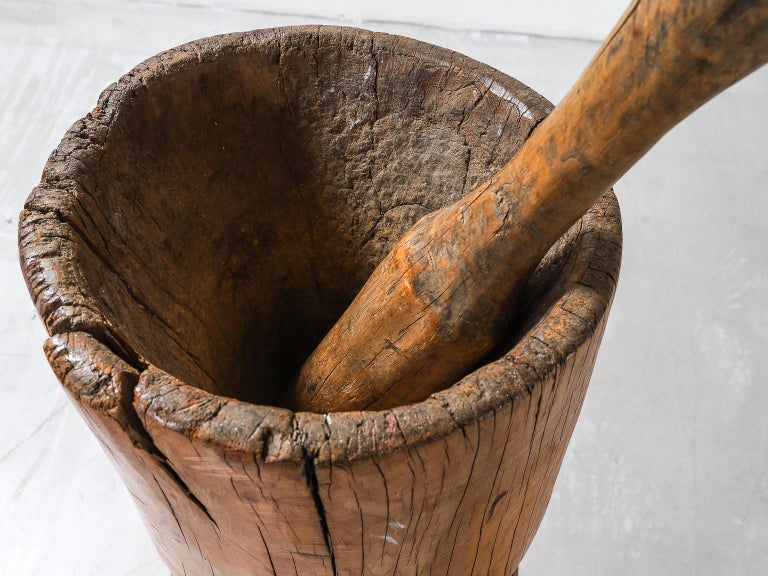 African Pestle and Mortar For Sale at 1stDibs