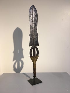 African Poto Tribe Iron Currency Knife, 20th Century