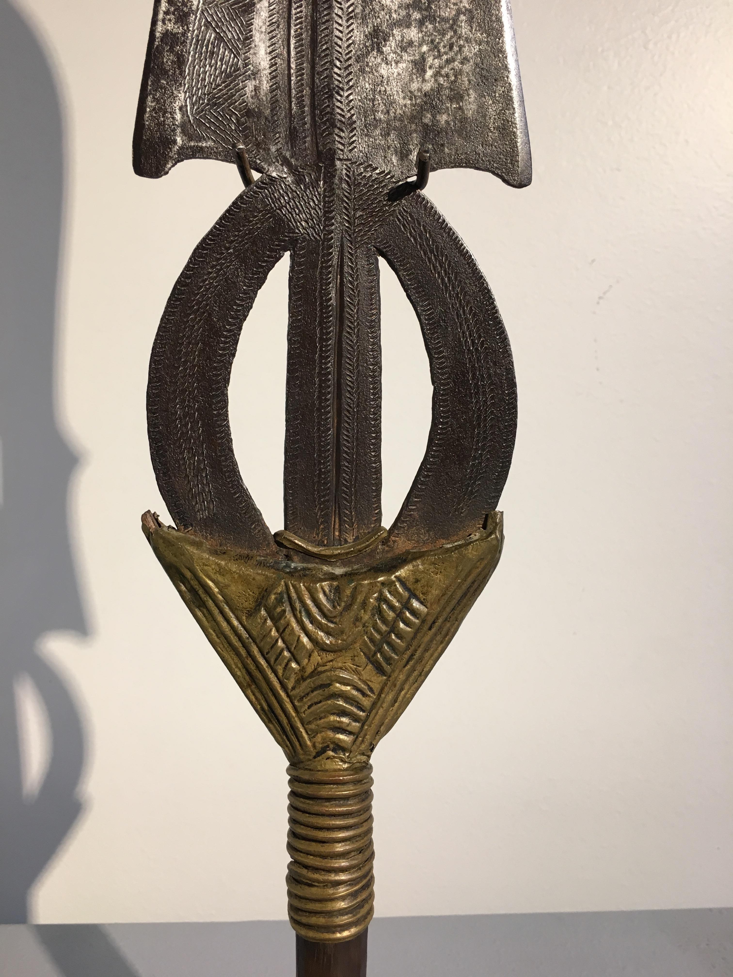Congolese African Poto Tribe Iron Currency Knife, 20th Century