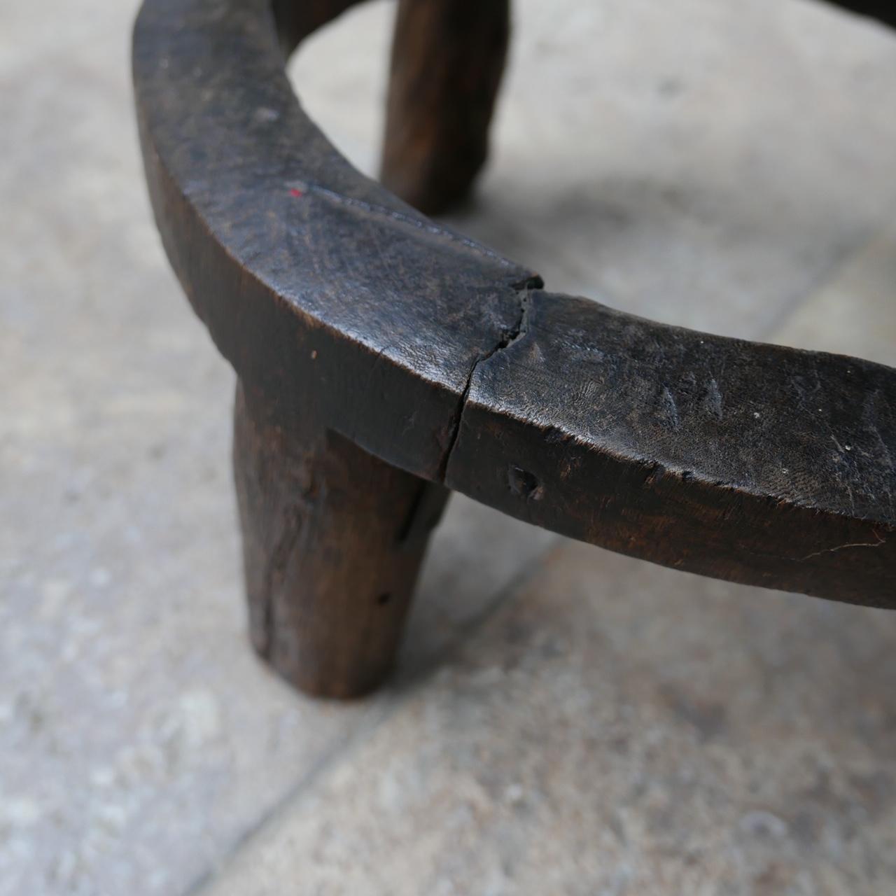 African Hand Carved Side Table or Plant Stand In Good Condition In London, GB