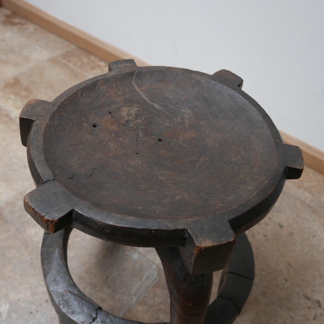 20th Century African Hand Carved Side Table or Plant Stand