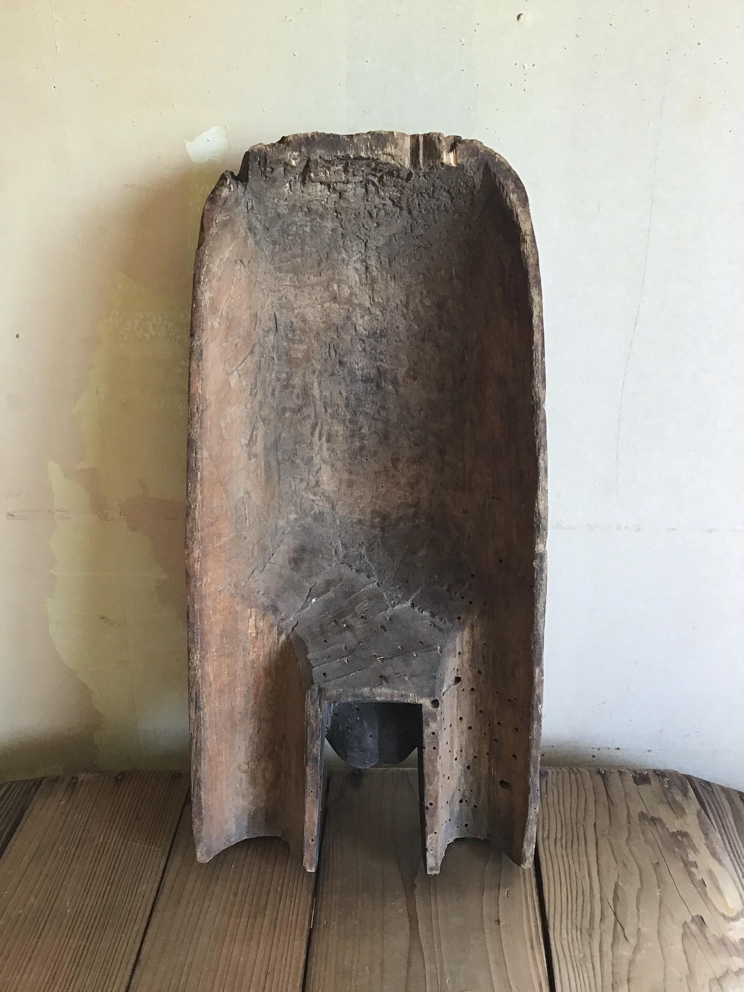 Hand-Carved African Primitive Wood Carving Torso Body Mask with Phallus For Sale