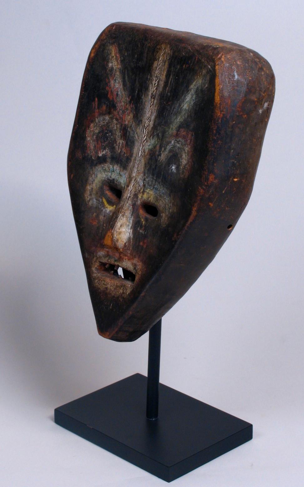 Hand-Carved African Ritual Mask, Ubangi River Basin, 20th Century For Sale