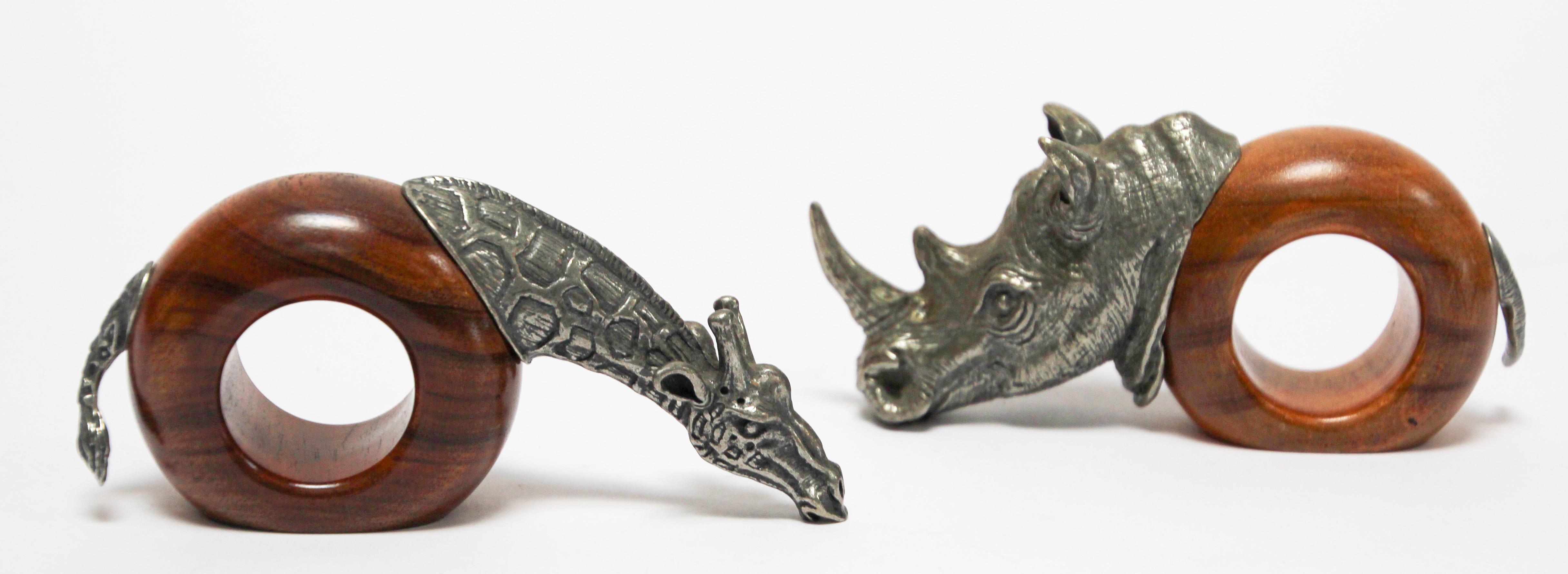 African Safari Figural Animal Napkin Rings 5