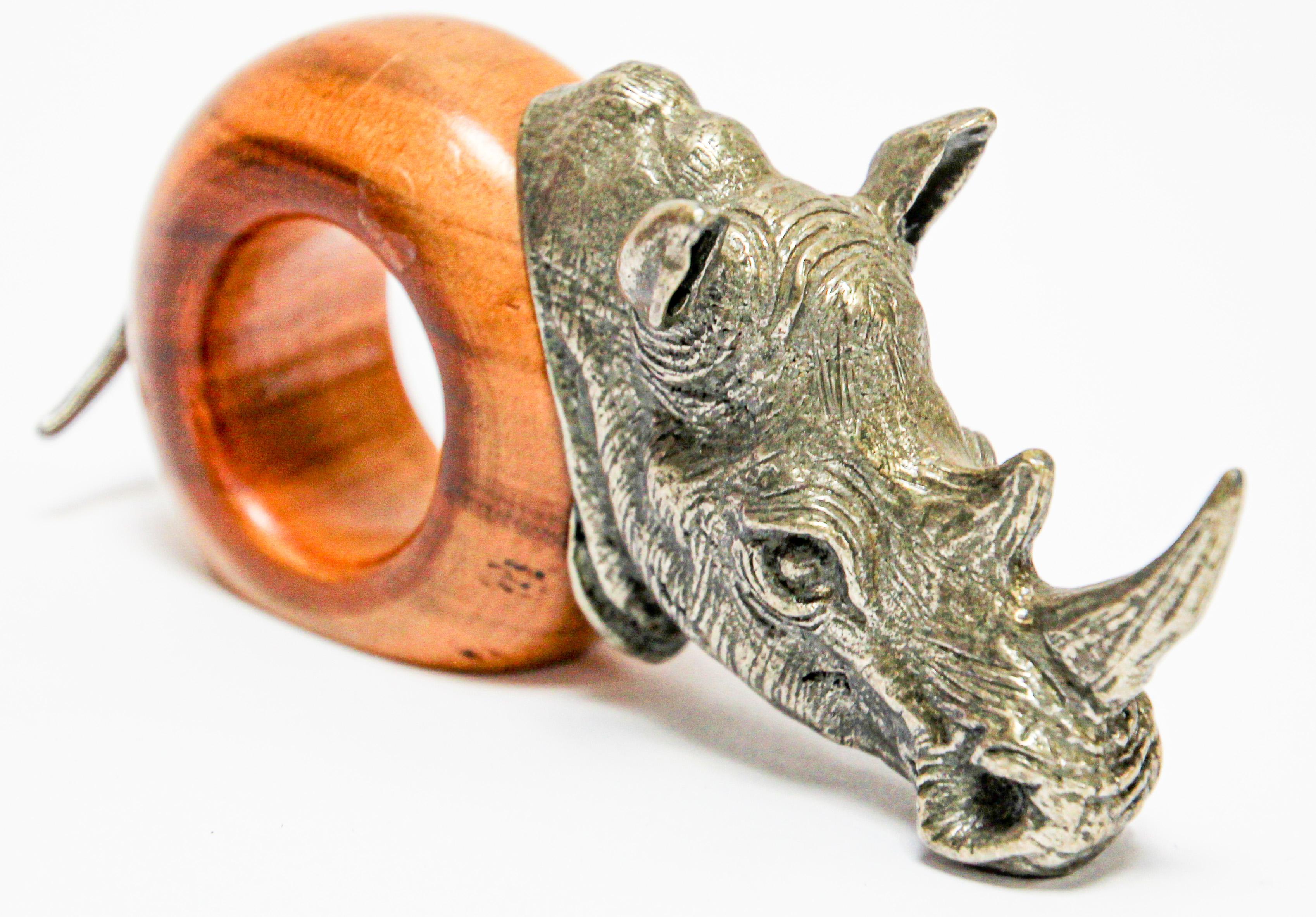 South African African Safari Figural Animal Napkin Rings