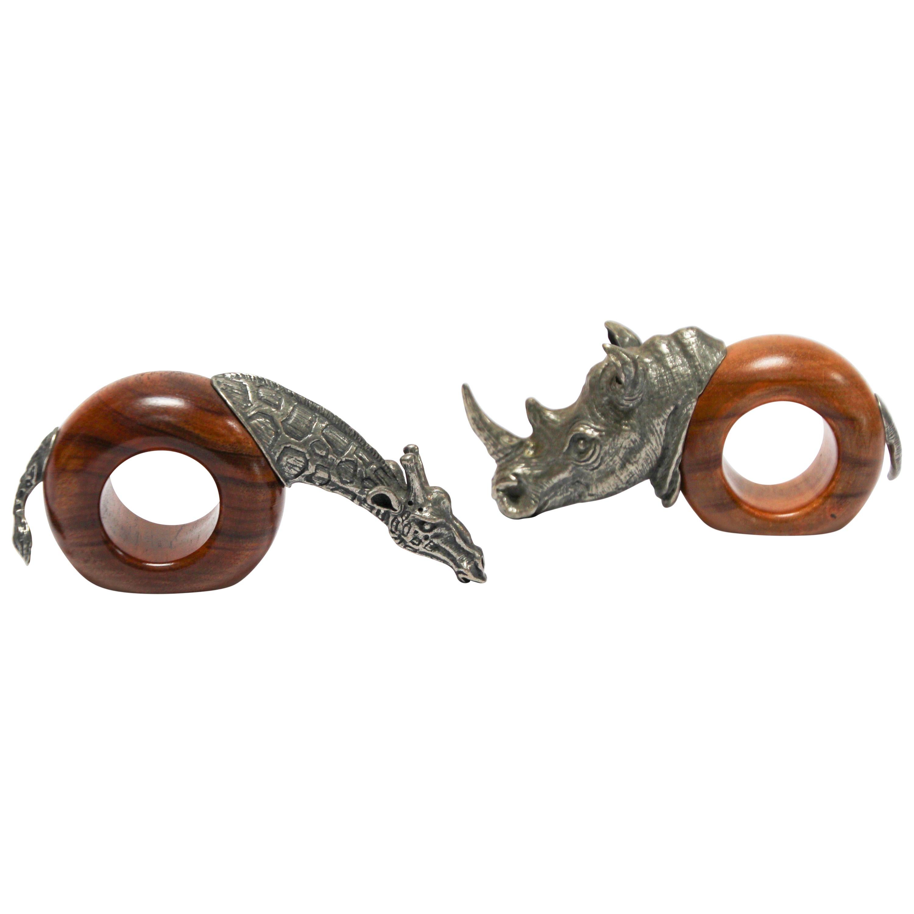 African Safari Figural Animal Napkin Rings at 1stDibs | figural napkin rings,  african napkin holders, safari napkin rings