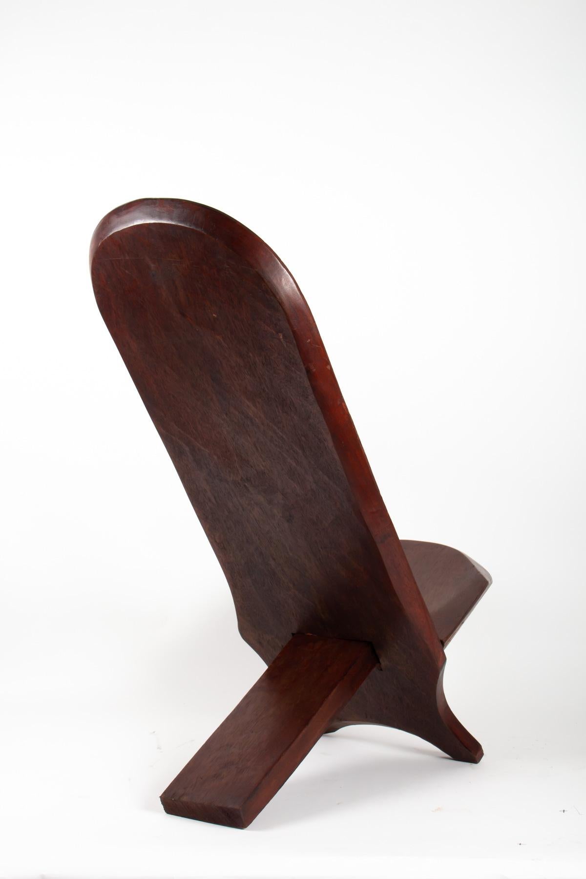 African Seat in Solid Wood, 20th Century In Good Condition In Saint-Ouen, FR