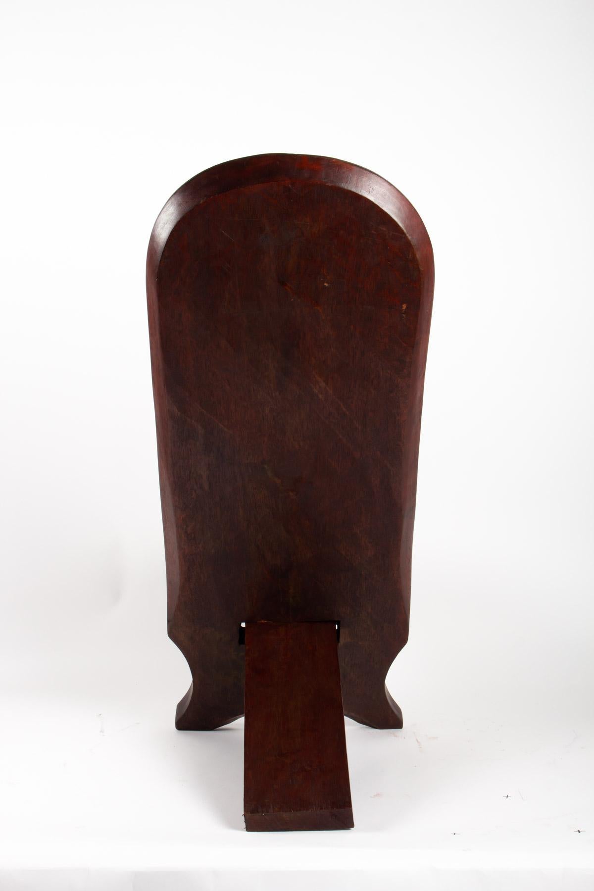 African Seat in Solid Wood, 20th Century 1