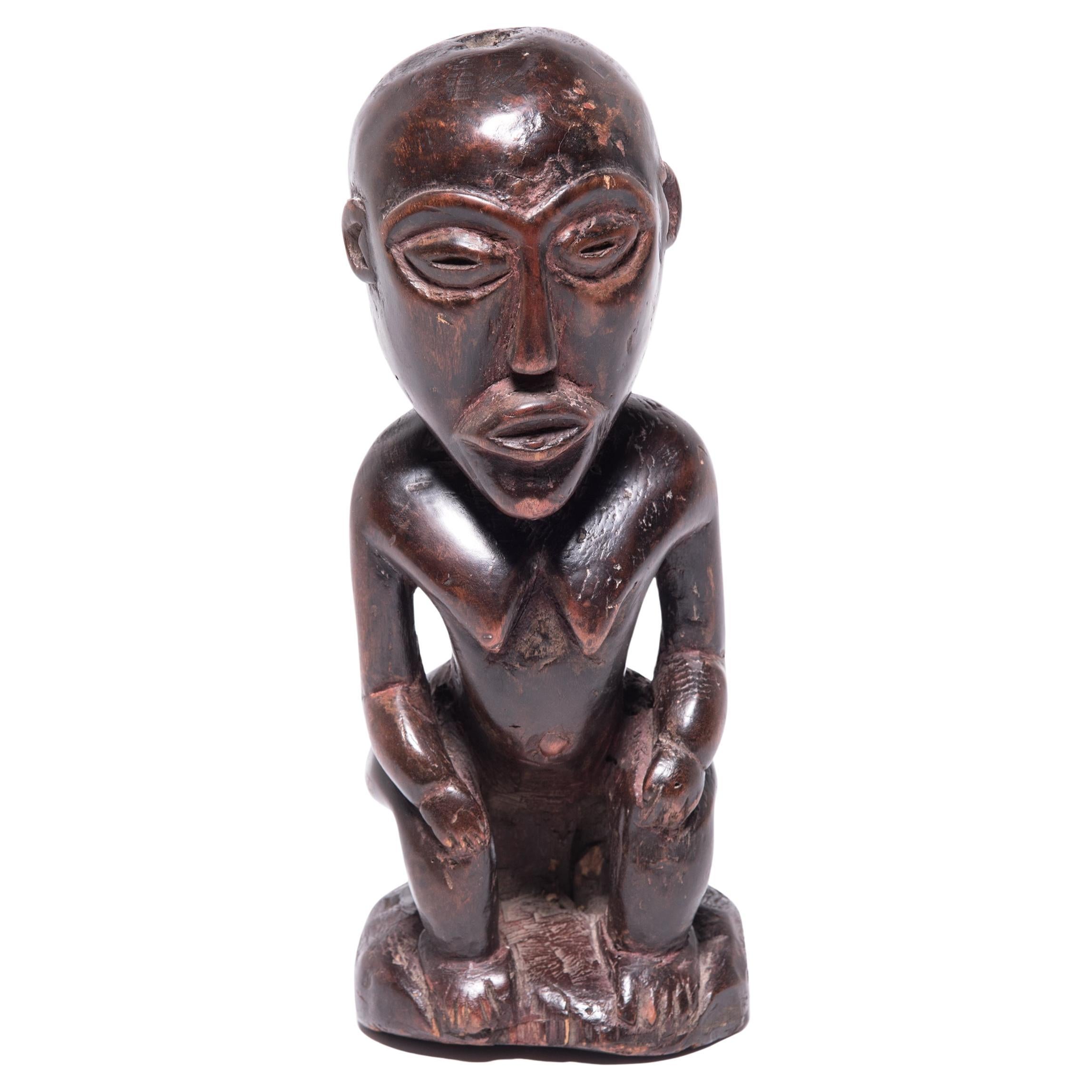 African Seated Luba Figure For Sale