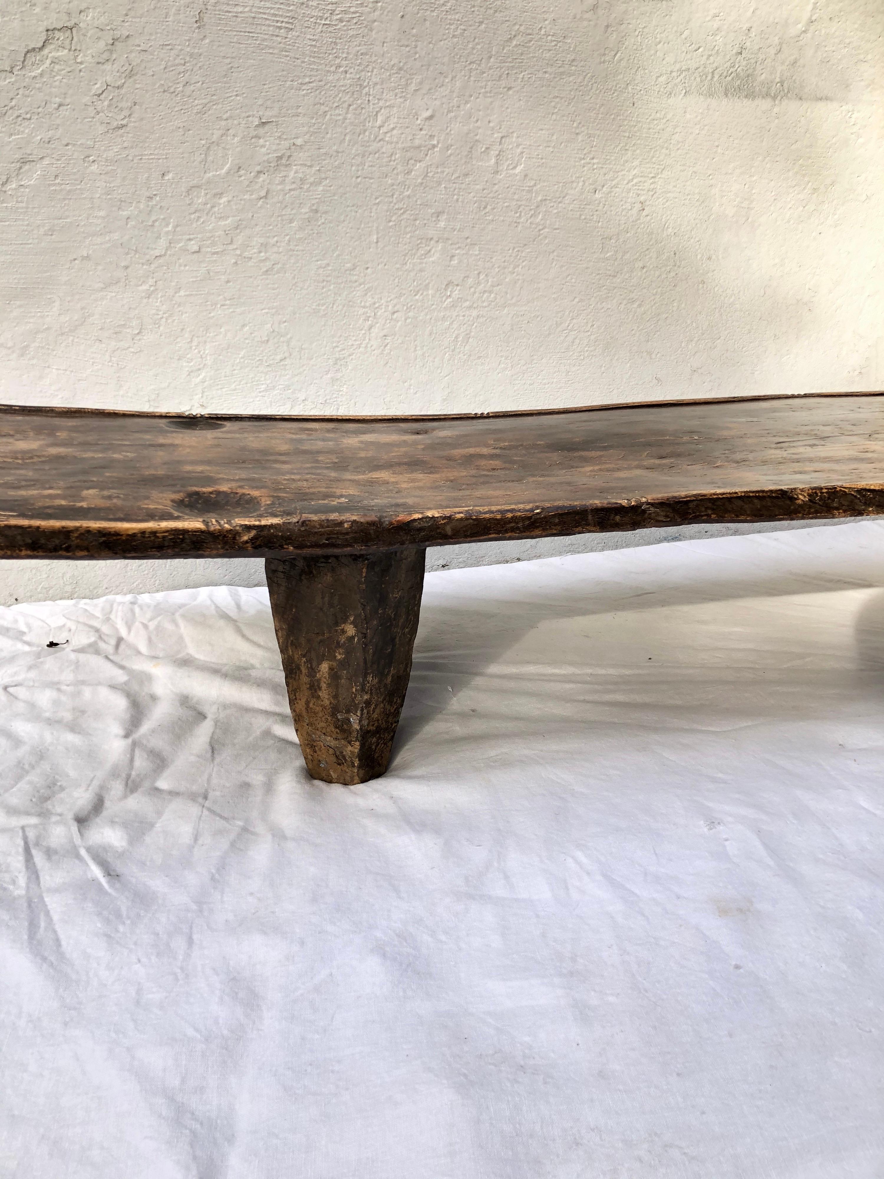 Senufo tribal bed from the ivory coast of Africa, made of African hardwood, also a great coffee table.
