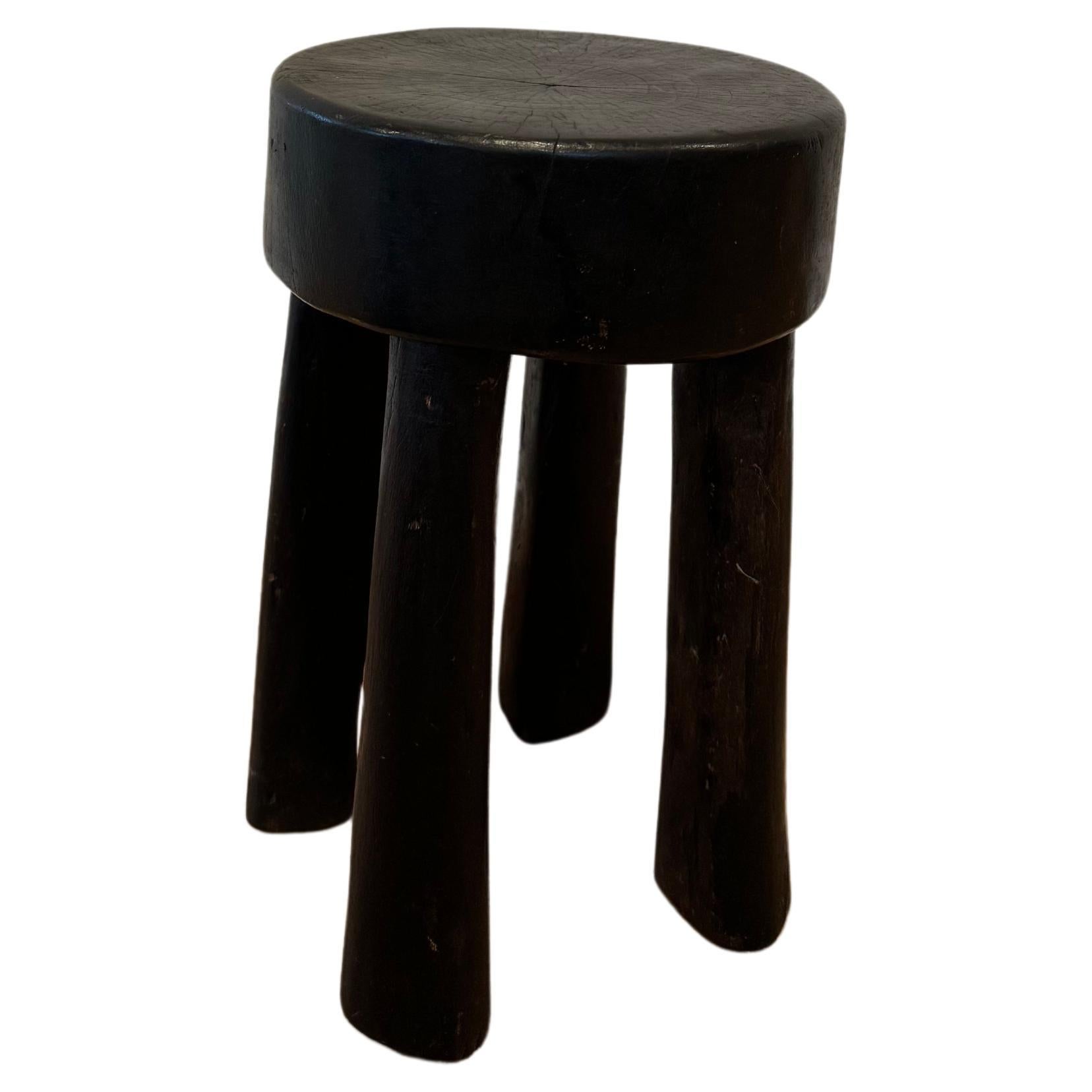 Taburete redondo senufo africano en venta