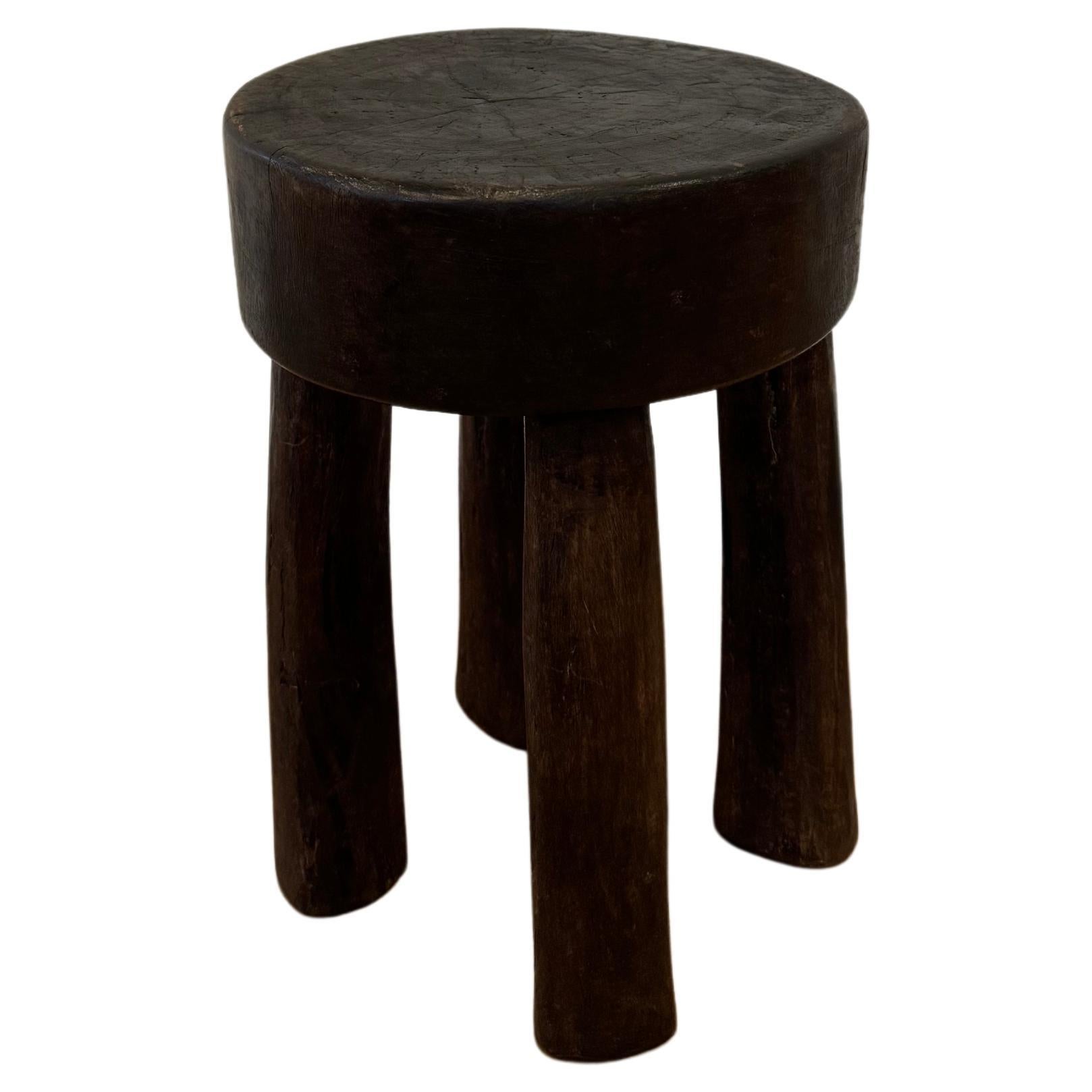 Tabouret rond africain Senufo