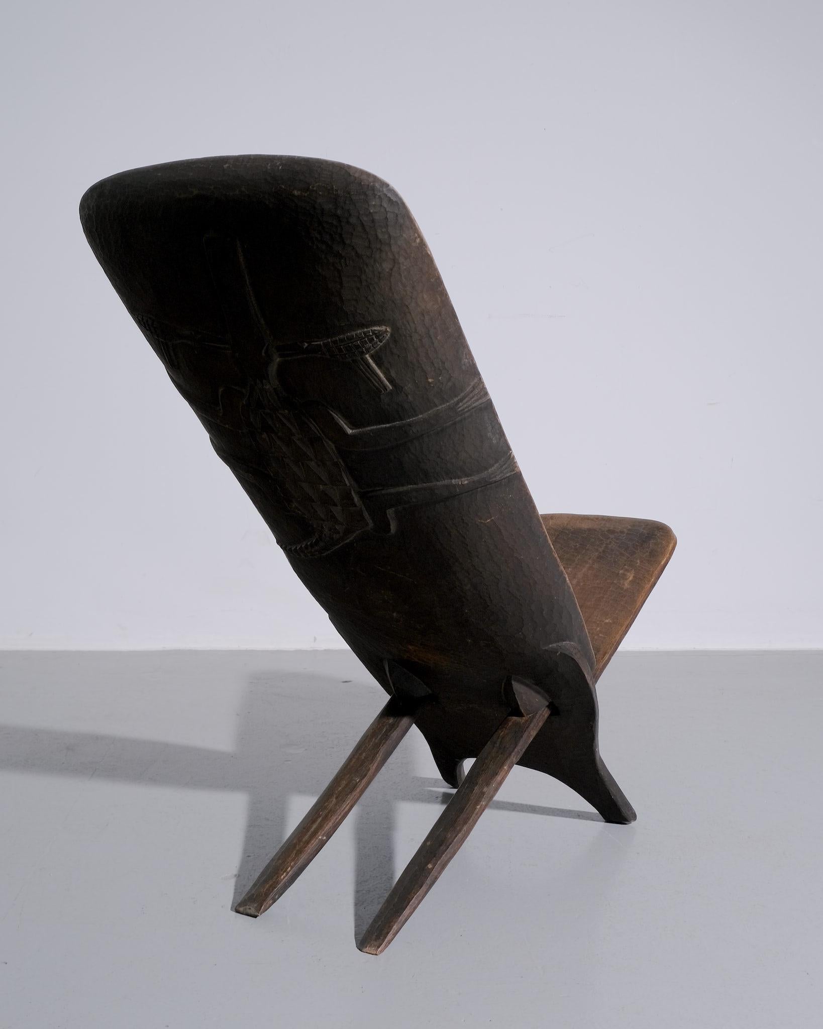 Sahrawi African Senufo Stargazer Chair from the 1950s For Sale