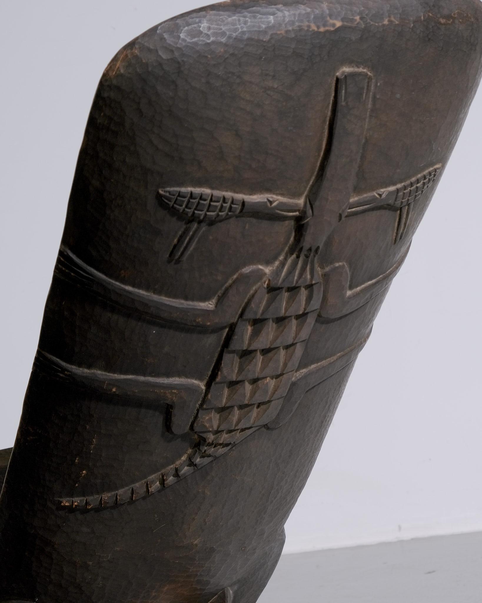 Mid-20th Century African Senufo Stargazer Chair from the 1950s For Sale