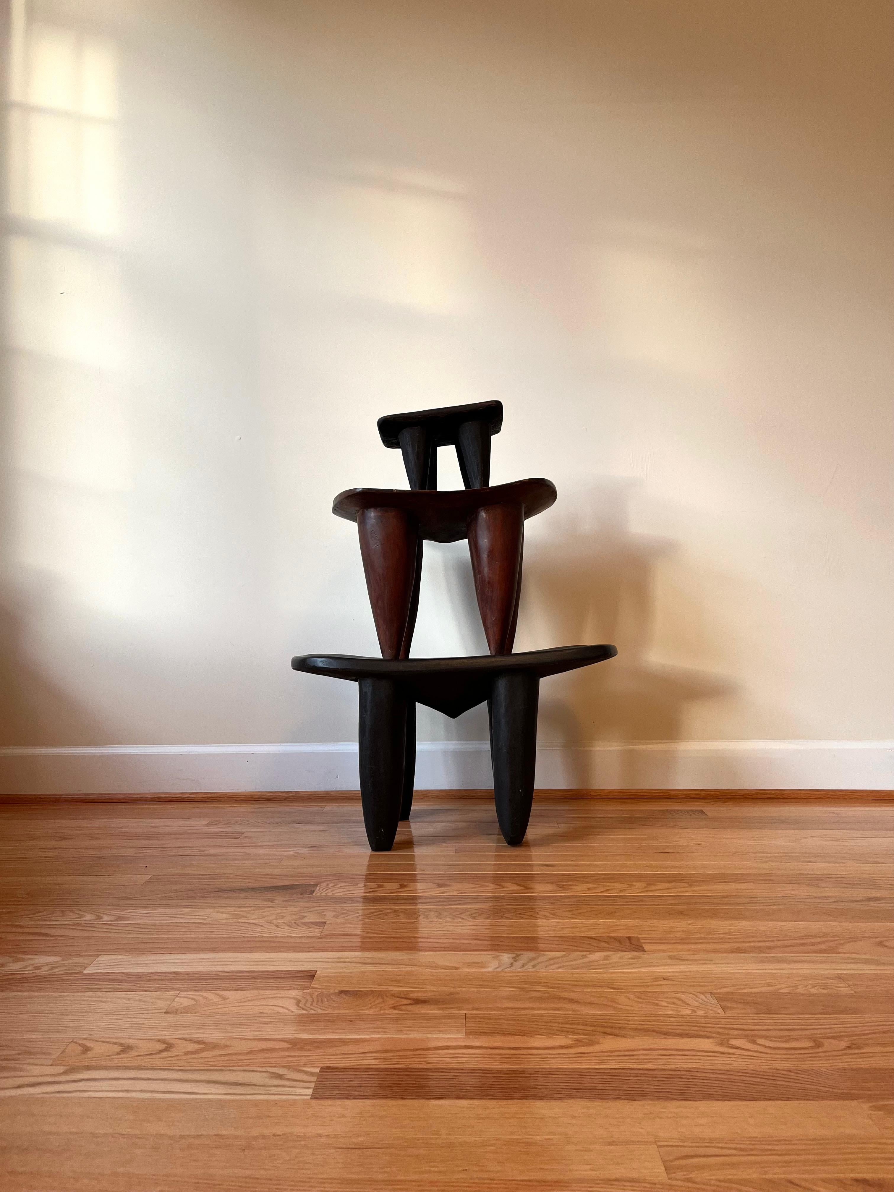 Wood African Senufo Stool For Sale