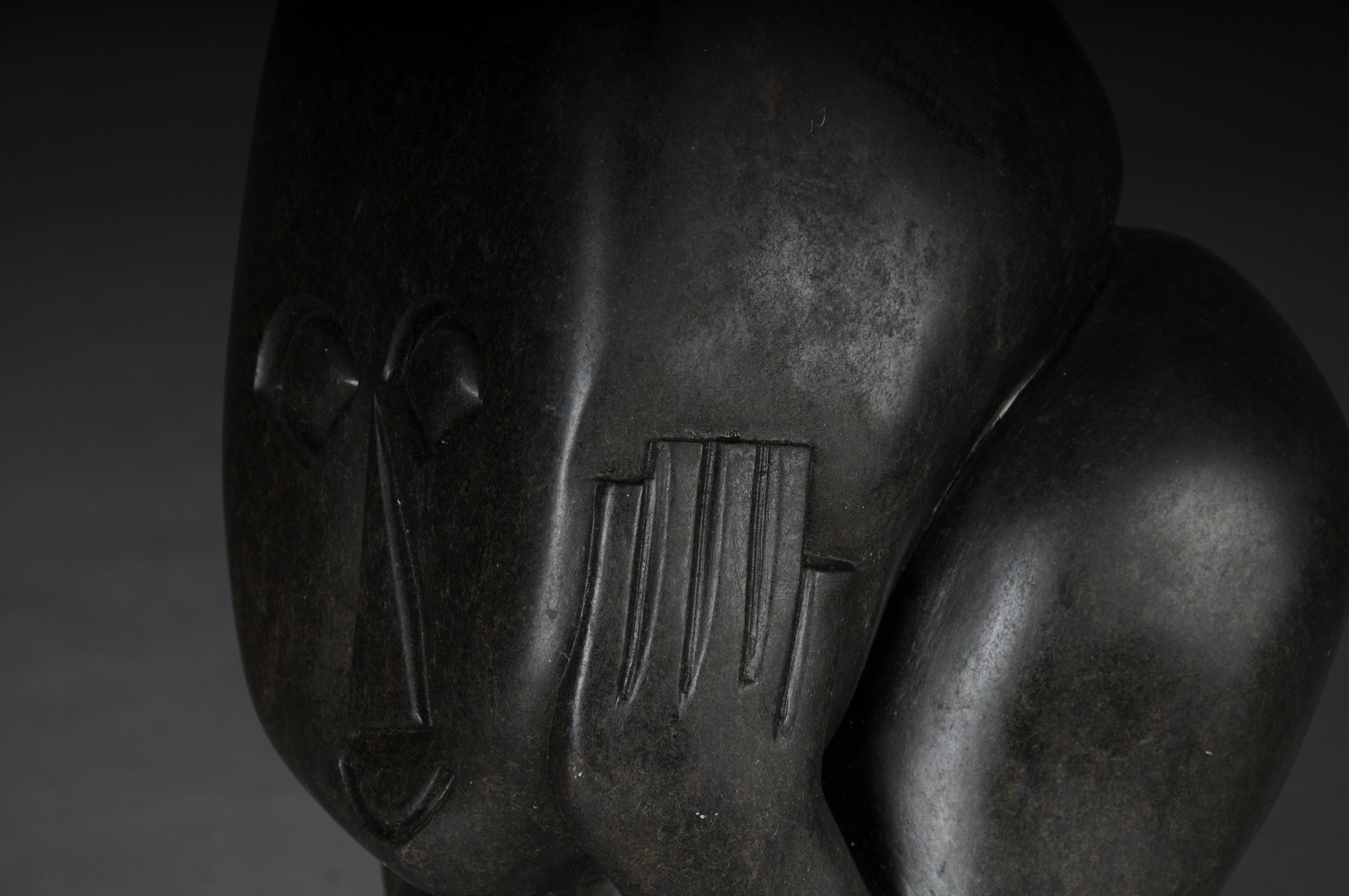 African Shona Sculpture sign M. Jamba Simbabwe 1955 For Sale 5