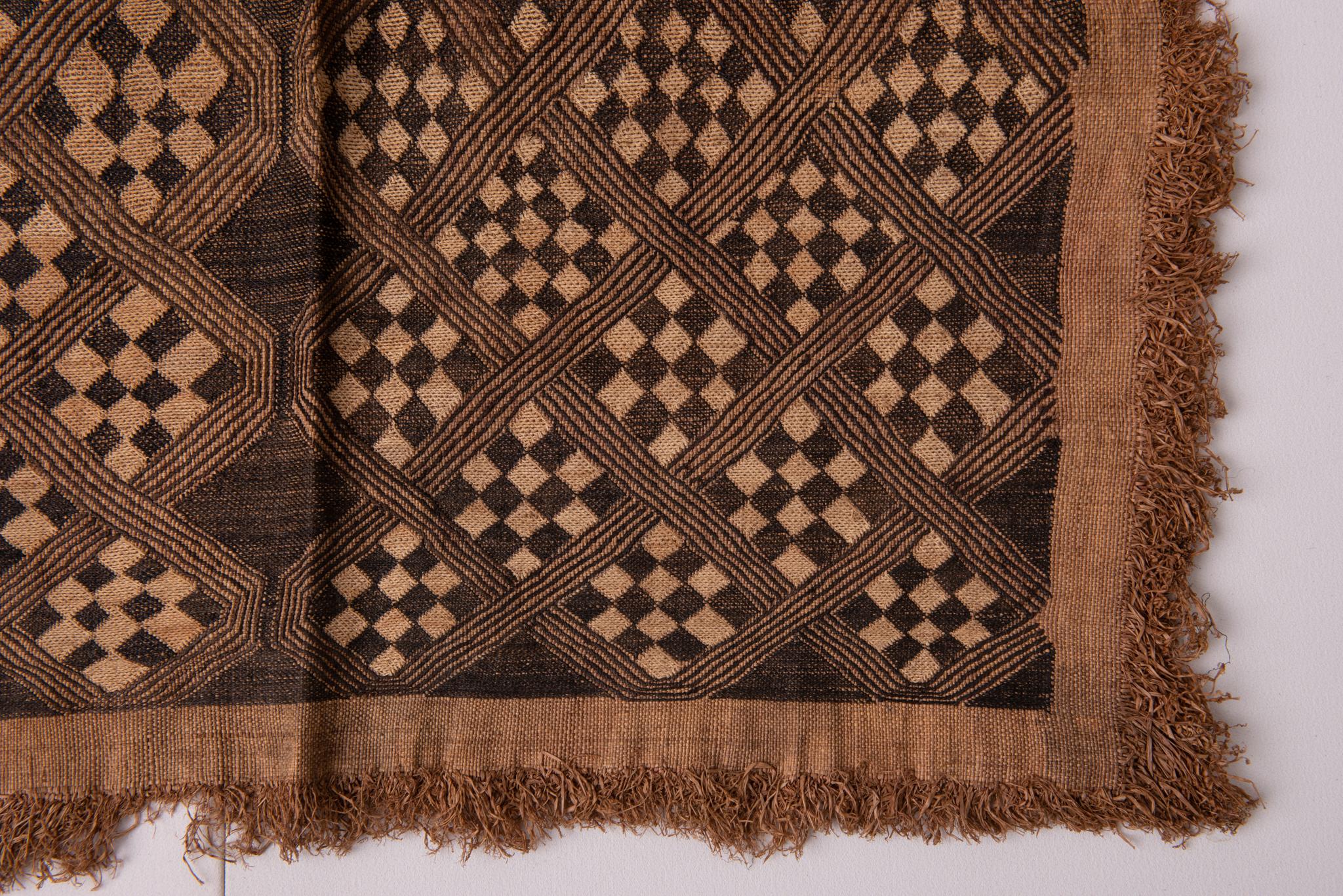 Congolese African Showa Kuba Vintage Textile Panel