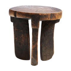 African Solid Wood Stool, Africa, ca 1950s