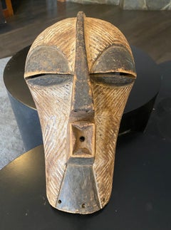 African Songye Luba Congo Bwadi Bwa Kifwebe Wood Carved Ceremonial Dance Mask
