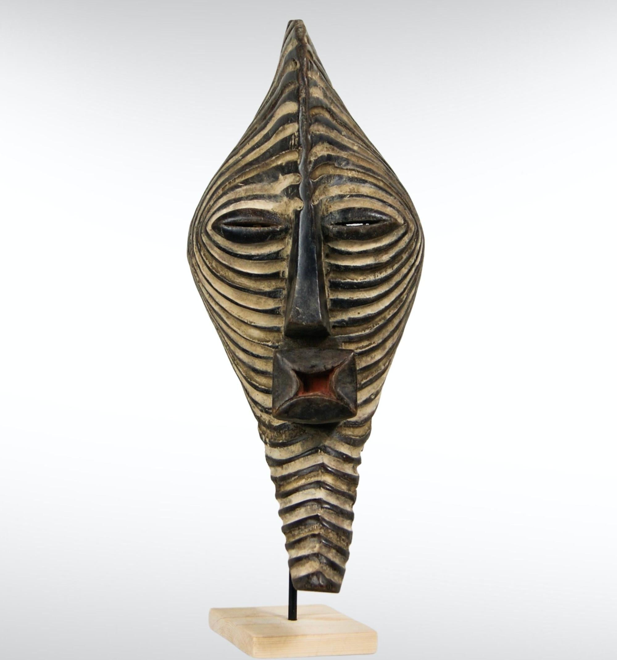 African Songye Male Kifwebe Mask with Expressive Face Large Sized Wall Hanging 3