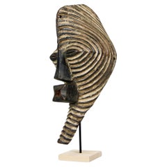 African Songye Male Kifwebe Mask with Expressive Face Large Sized Wall Hanging