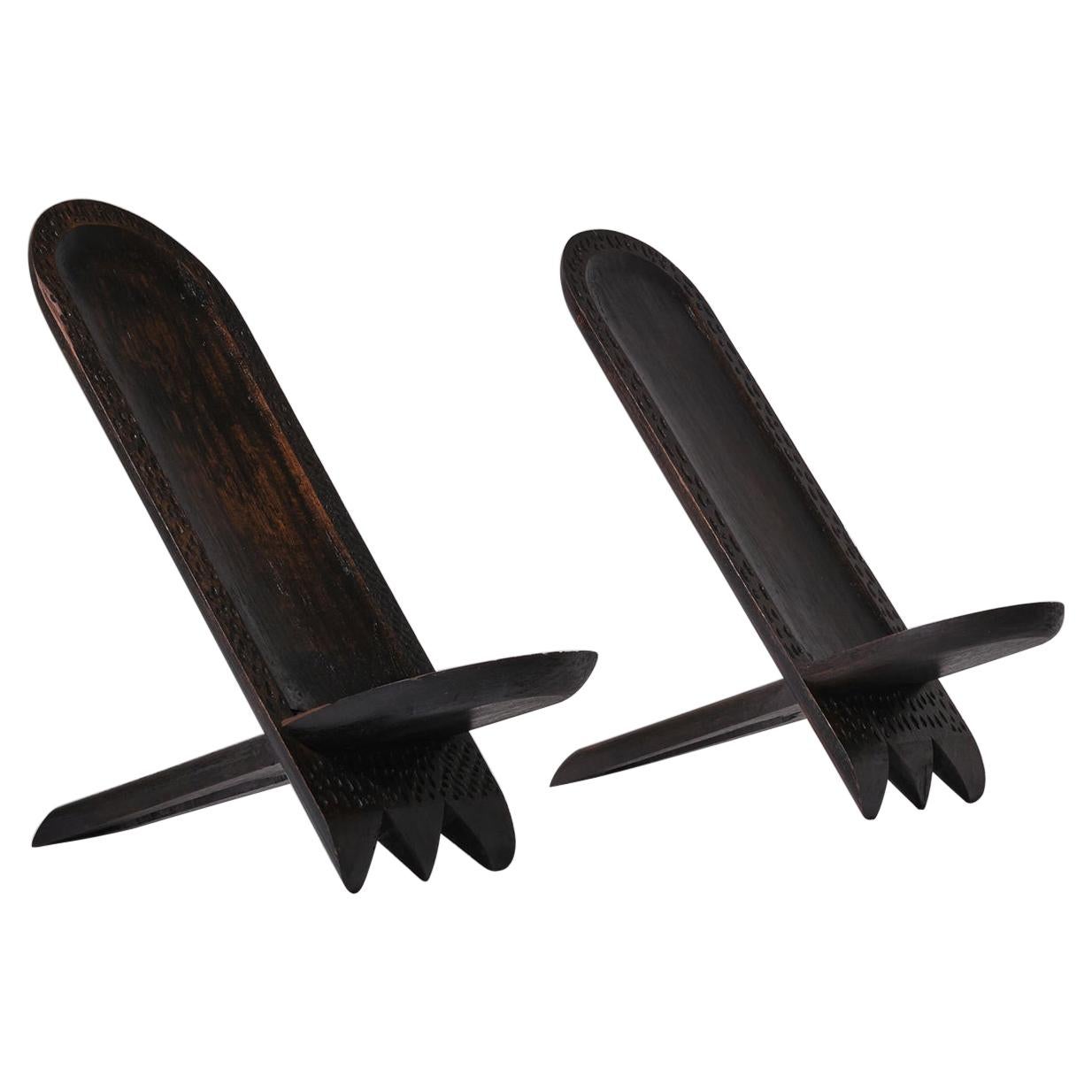 African Stargazing Chairs, 1950s at 1stDibs