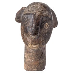 African Stone Sculpture, Man Bust or Mask, 1960s