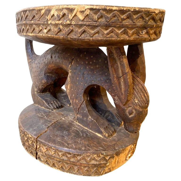Afrikanischer Hocker aus Kamerun  Bamoun oder Bamileke im Angebot 1