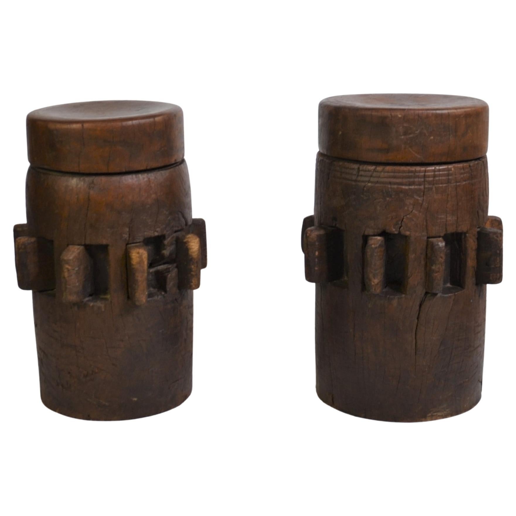 African Stool Set of 2