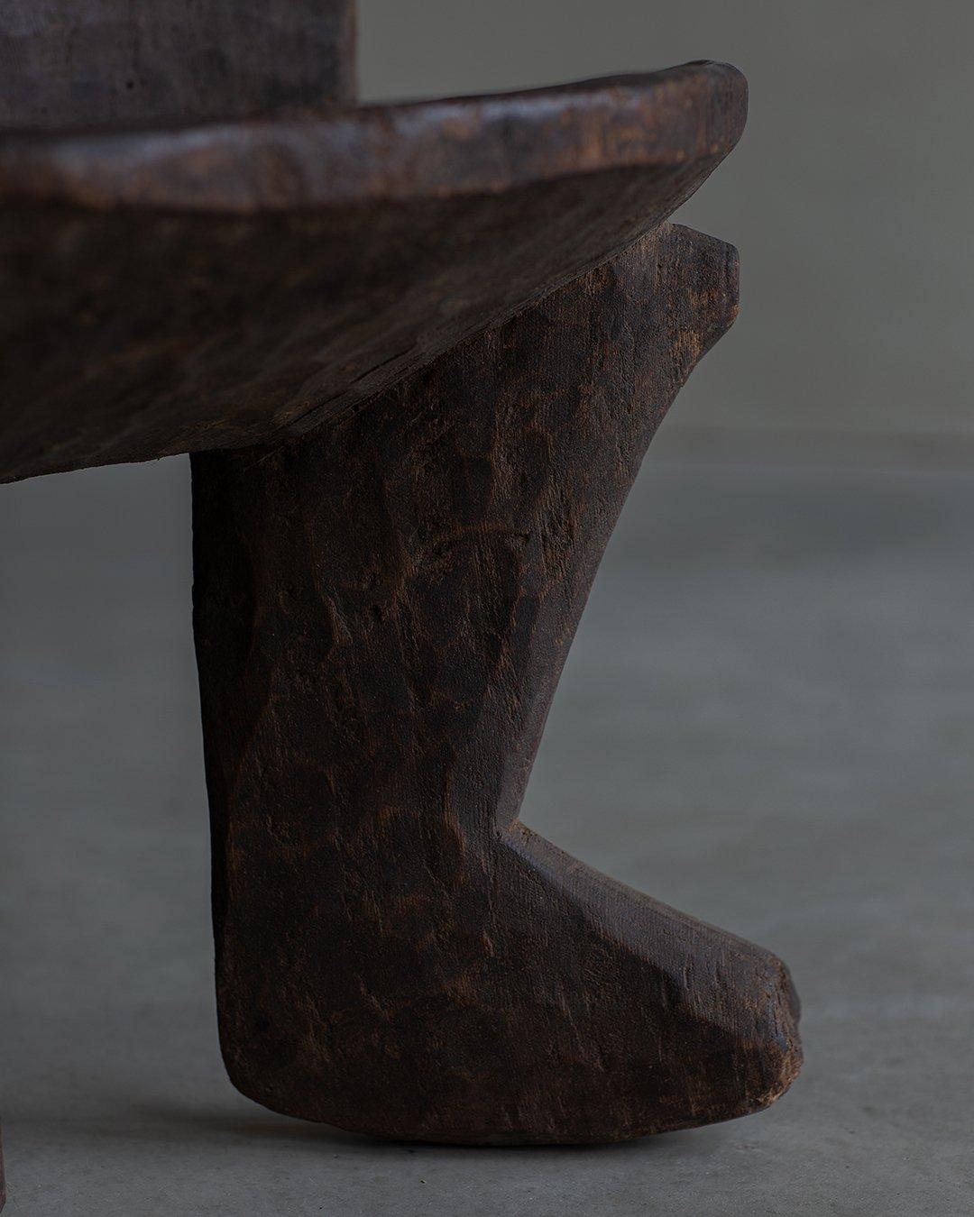 Tribal African stool, Solid Wood, Mid-20th century For Sale