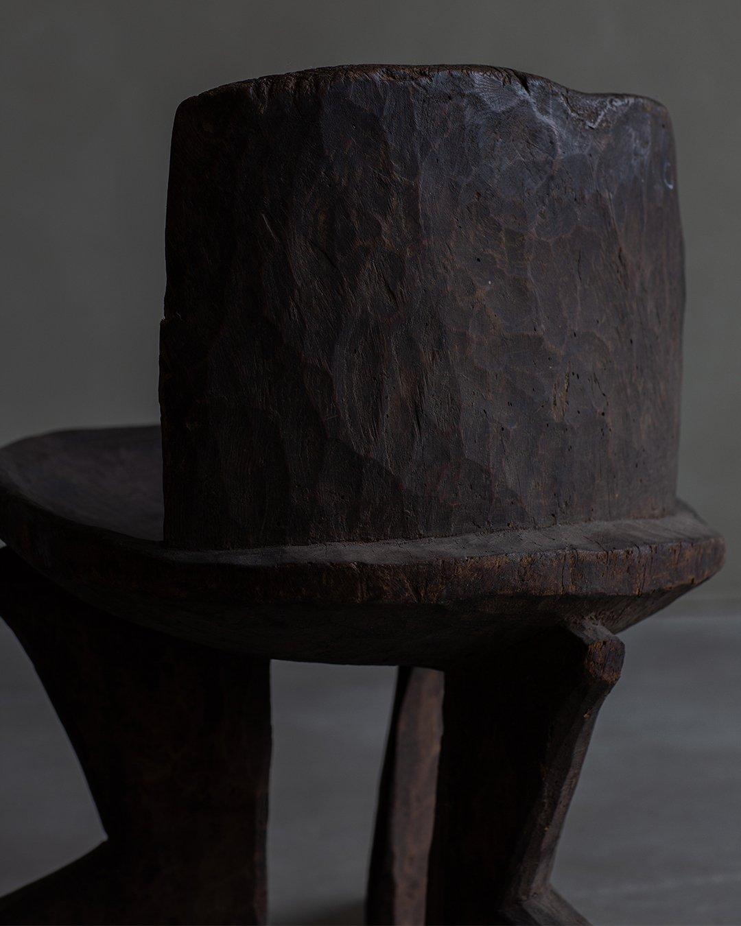 Hand-Crafted African stool, Solid Wood, Mid-20th century For Sale