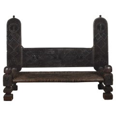 African Swahili Carved Daybed