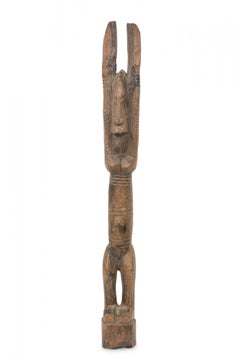 African Tanzania 20th Century Carved Wood Makonde Female Figure