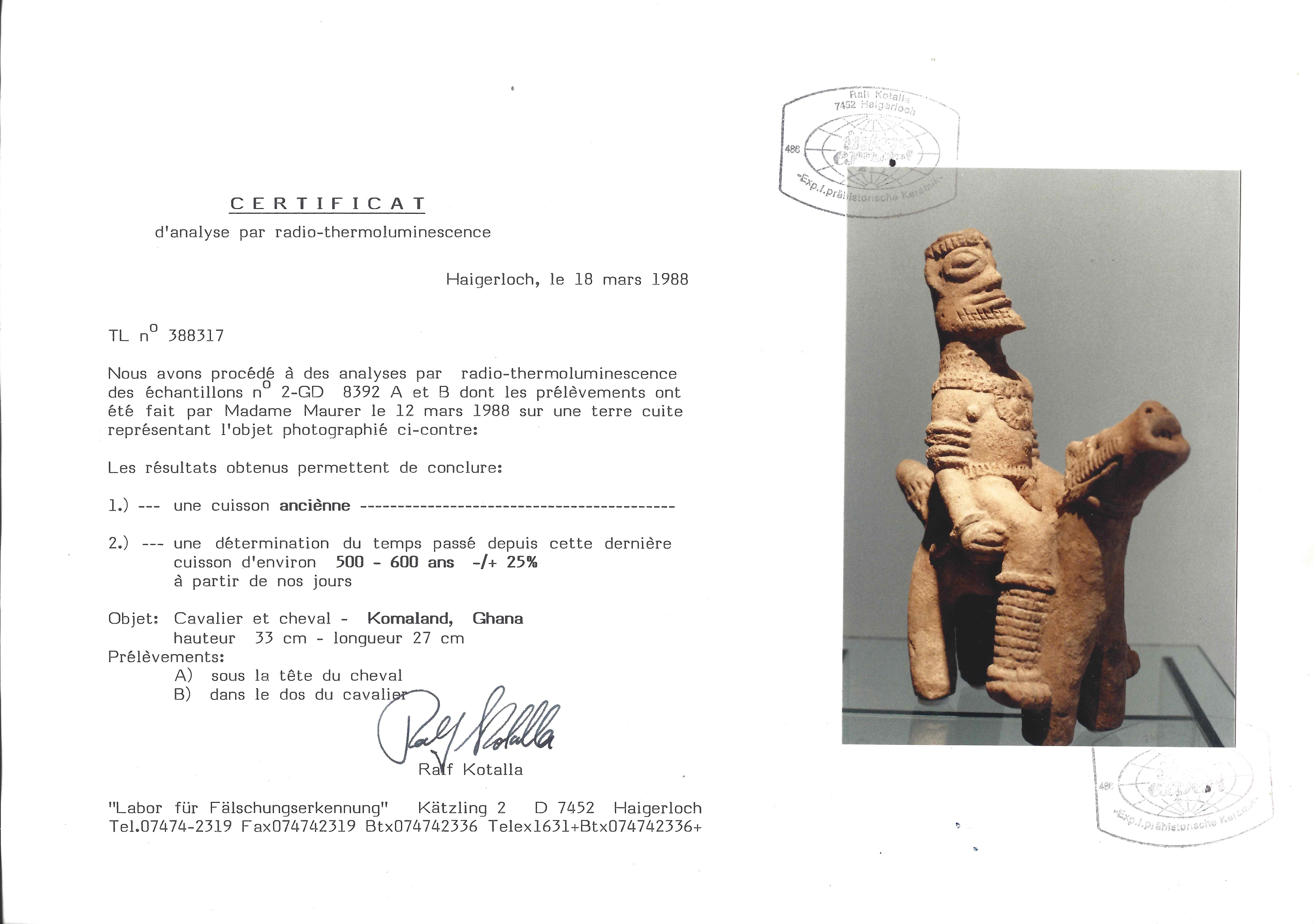 Afrikanische Terrakotta-Reiter-Skulptur, Ghana, 14.-15. Jahrhundert im Angebot 4