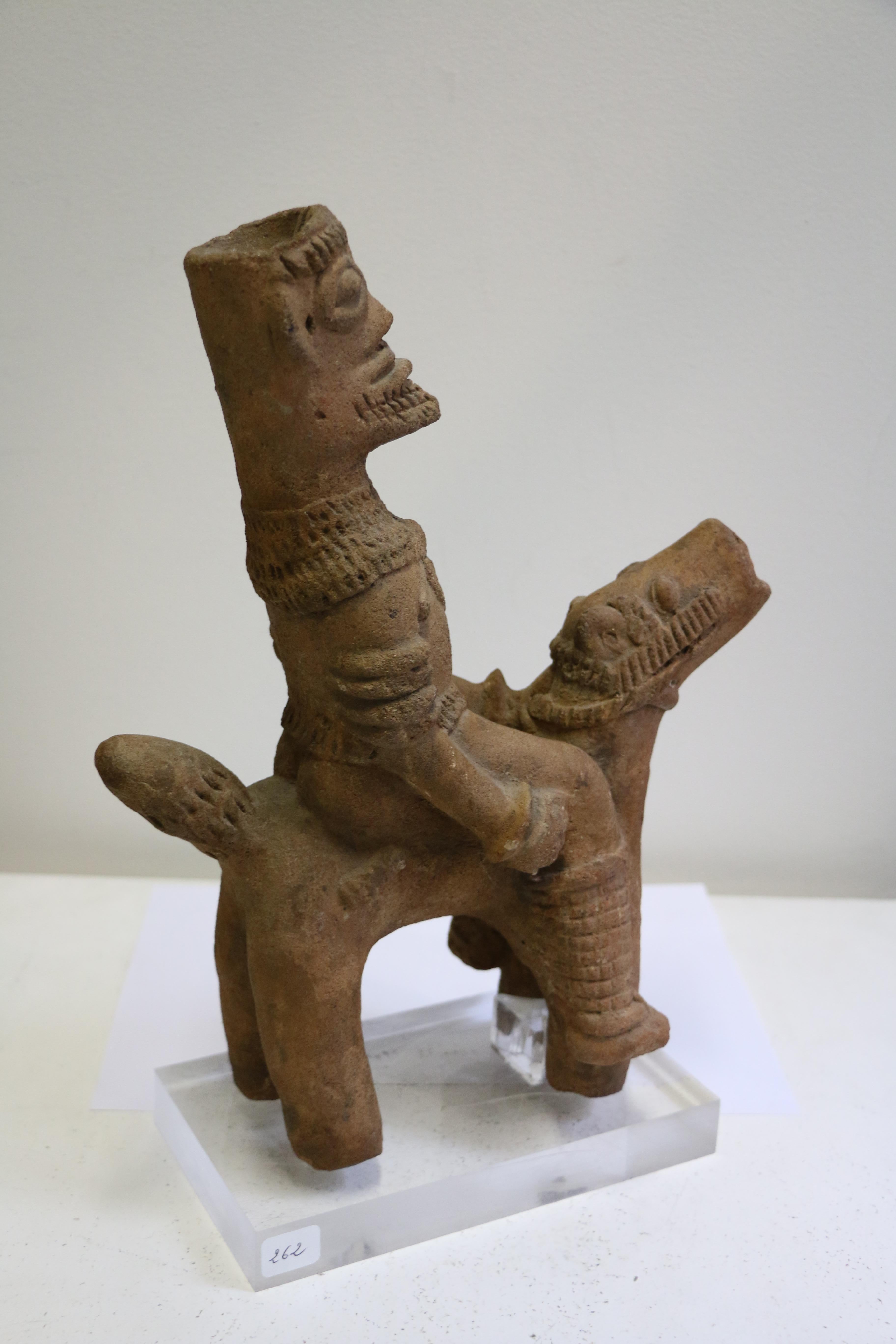 African Terracotta Equestrian Sculpture, Ghana, 14-15th AD Century For Sale 2