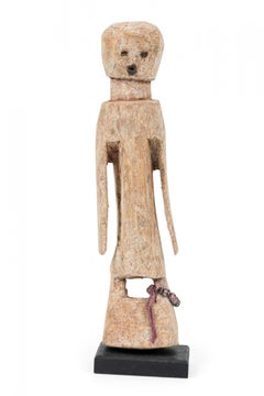 African Togo 20th Century Carved Wood Legba Aja Figure on Stand