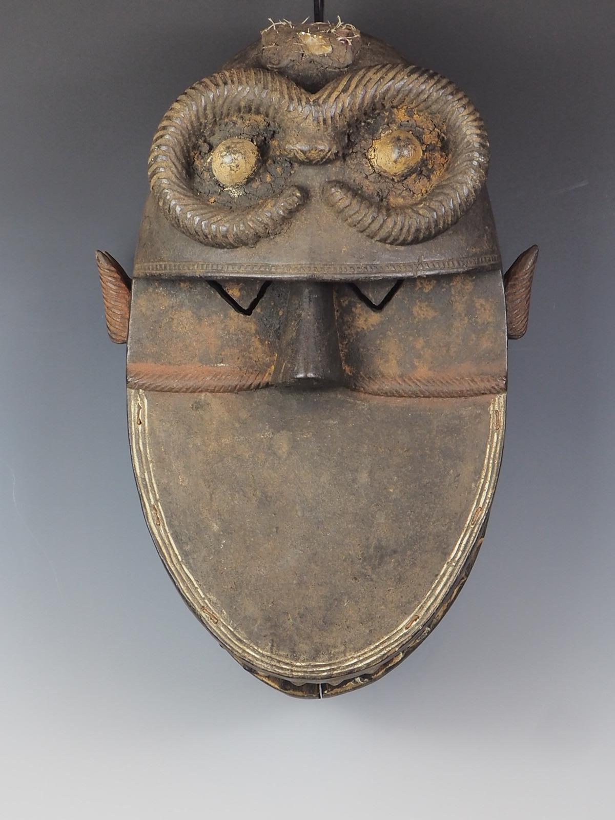 African Toma Tribal Initiation Ceremonial Mask From Liberia (Guinea)

From the Tribal people of Liberia (Guinea, Africa)

Initiation masks were used by secret male socity know as Poro