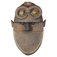 African Toma Tribal Initiation Ceremonial Mask From Liberia (Guinea)