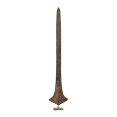 African Topoke Sword Currency on Custom Stand