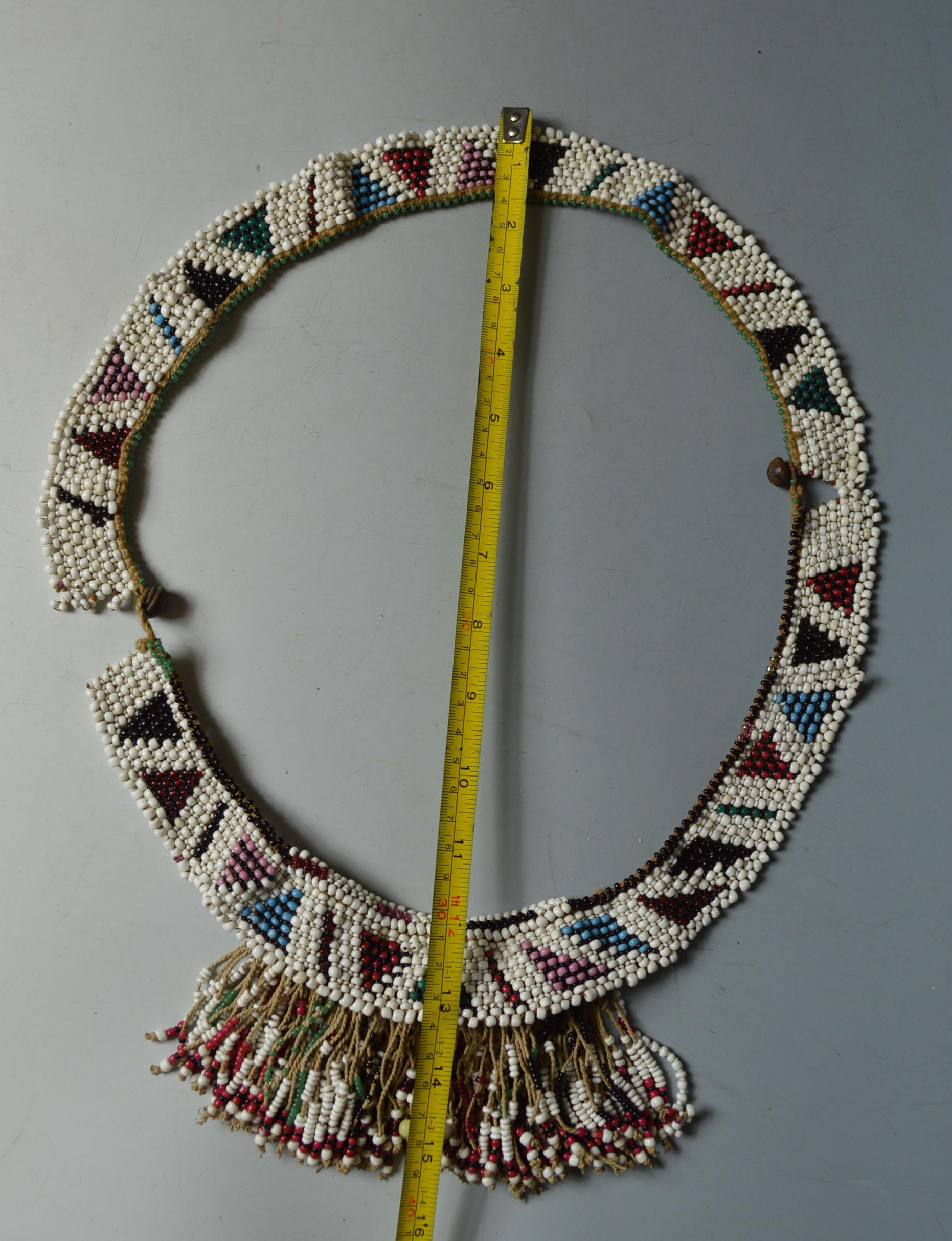African Tribal Antique Zulu Bead Work Apron Belt, South Africa In Good Condition In London, GB