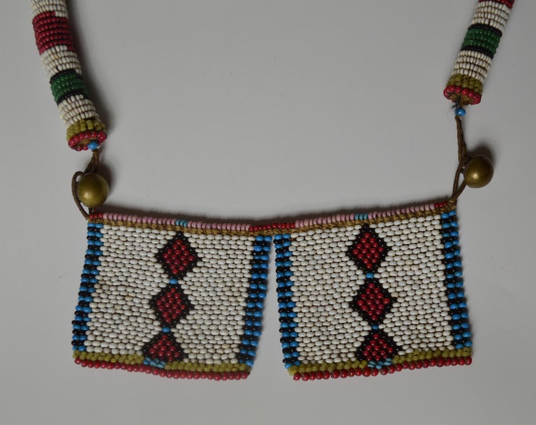 African Tribal Antique Zulu Bead Work Love Letter Necklace South Africa ...