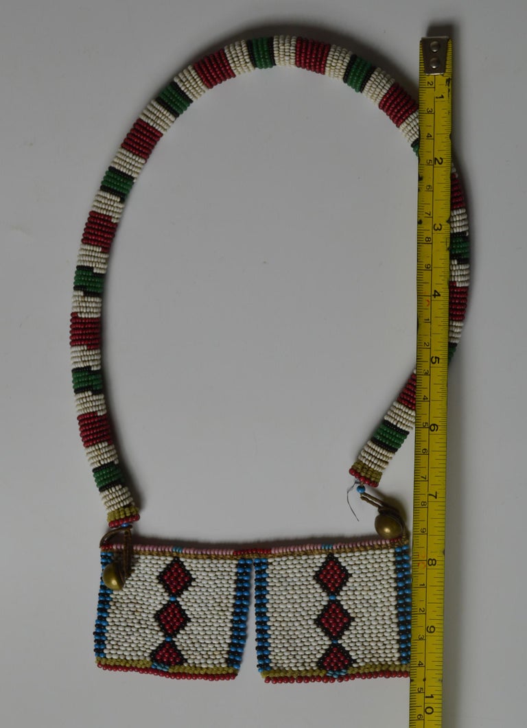 African Tribal Antique Zulu Bead Work Love Letter Necklace South Africa ...
